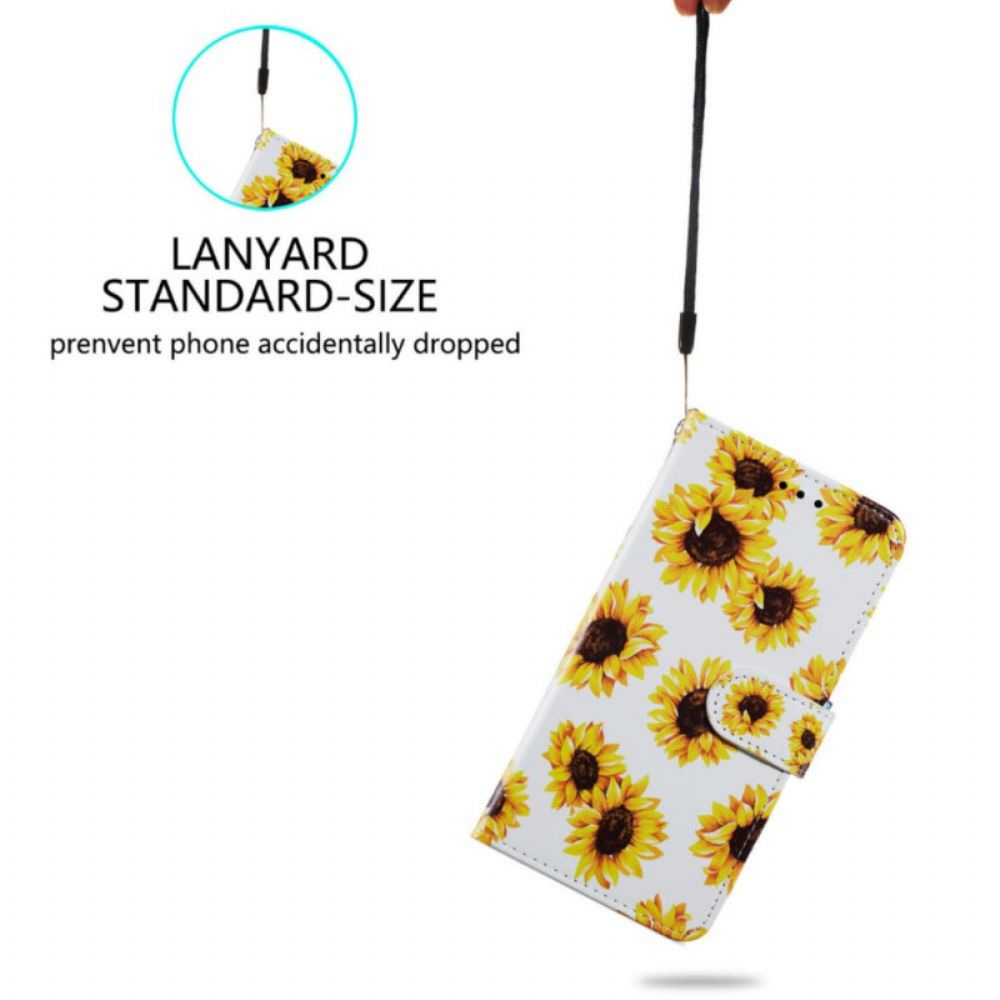 Flip Case Für Samsung Galaxy S22 5G Sonnenblumen