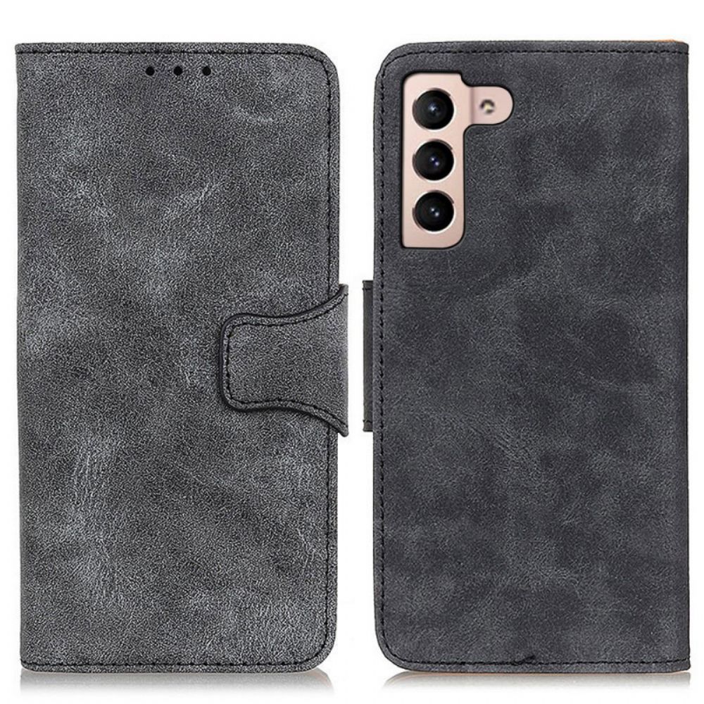 Flip Case Für Samsung Galaxy S22 5G Vintage Spaltleder