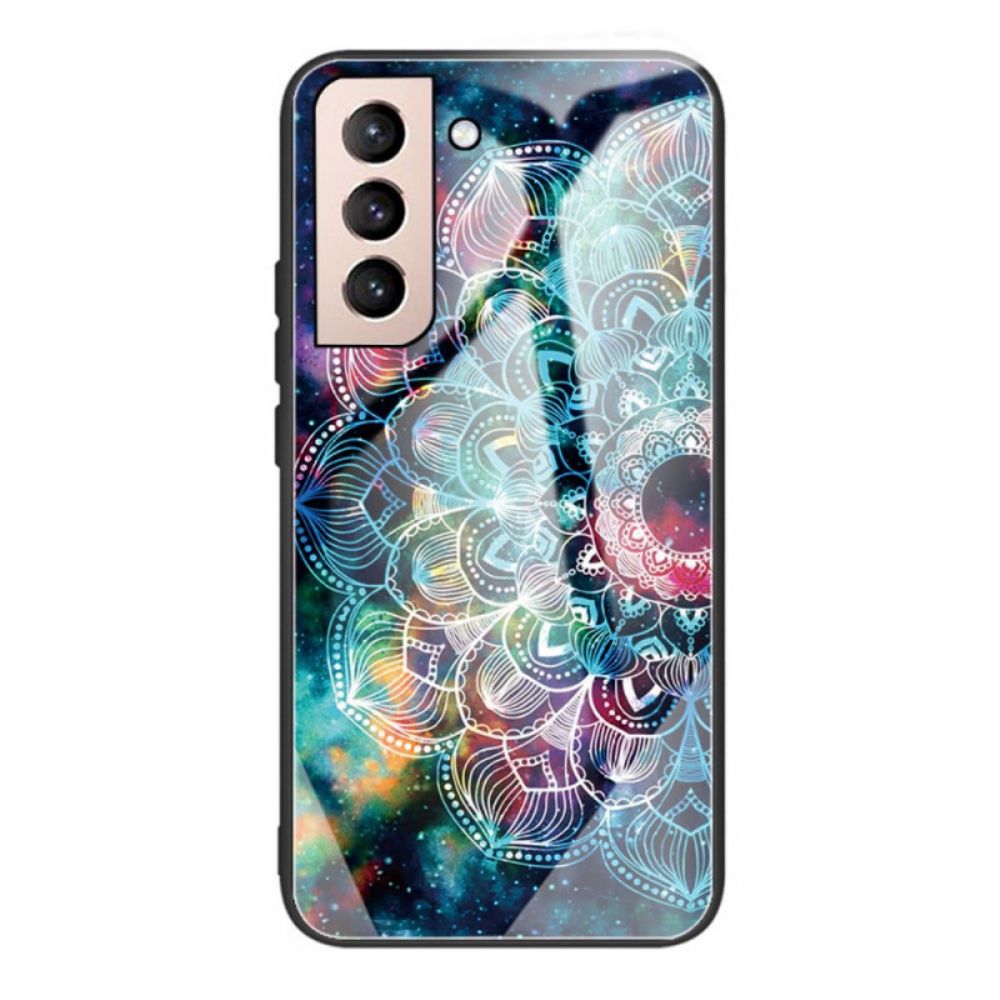 Handyhülle Für Samsung Galaxy S22 5G Mandala Aus Gehärtetem Glas