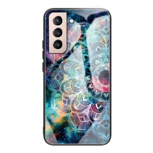 Handyhülle Für Samsung Galaxy S22 5G Mandala Aus Gehärtetem Glas