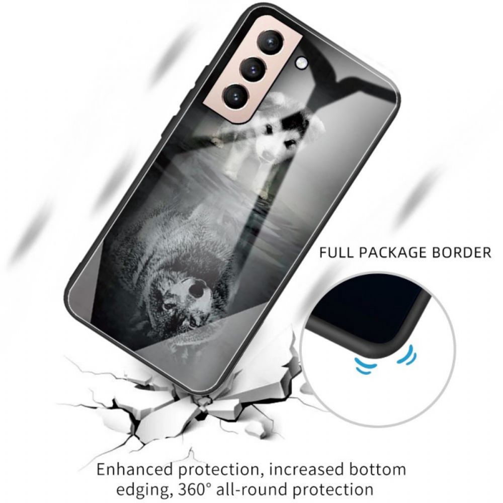 Handyhülle Für Samsung Galaxy S22 5G Puppy Dream Gehärtetes Glas