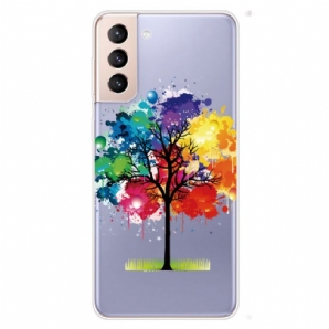 Handyhülle Für Samsung Galaxy S22 5G Transparenter Aquarellbaum