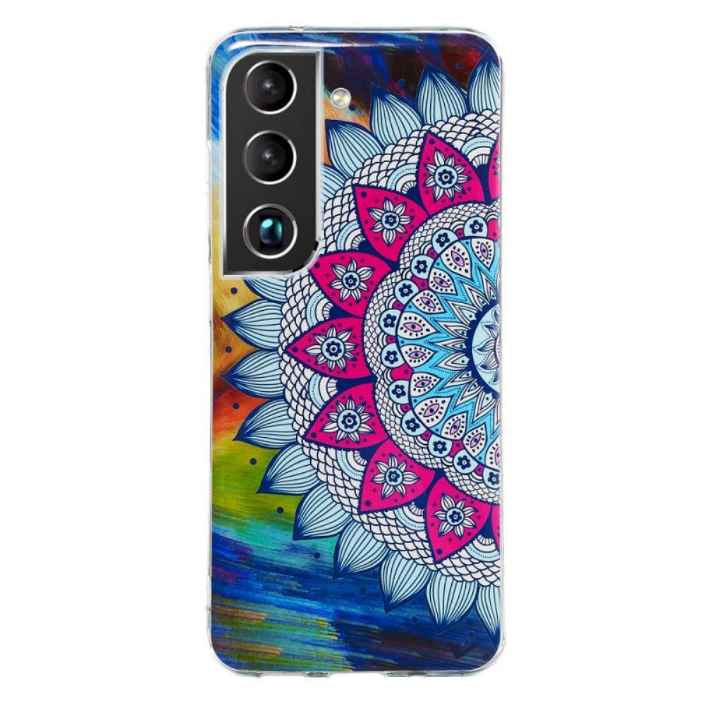 Hülle Für Samsung Galaxy S22 5G Fluoreszierende Blumenserie