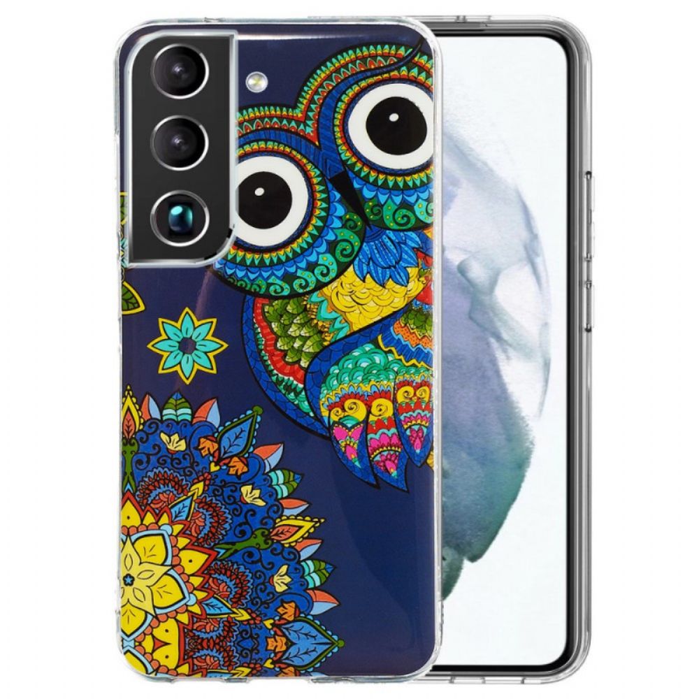 Hülle Für Samsung Galaxy S22 5G Fluoreszierende Mandala-eule