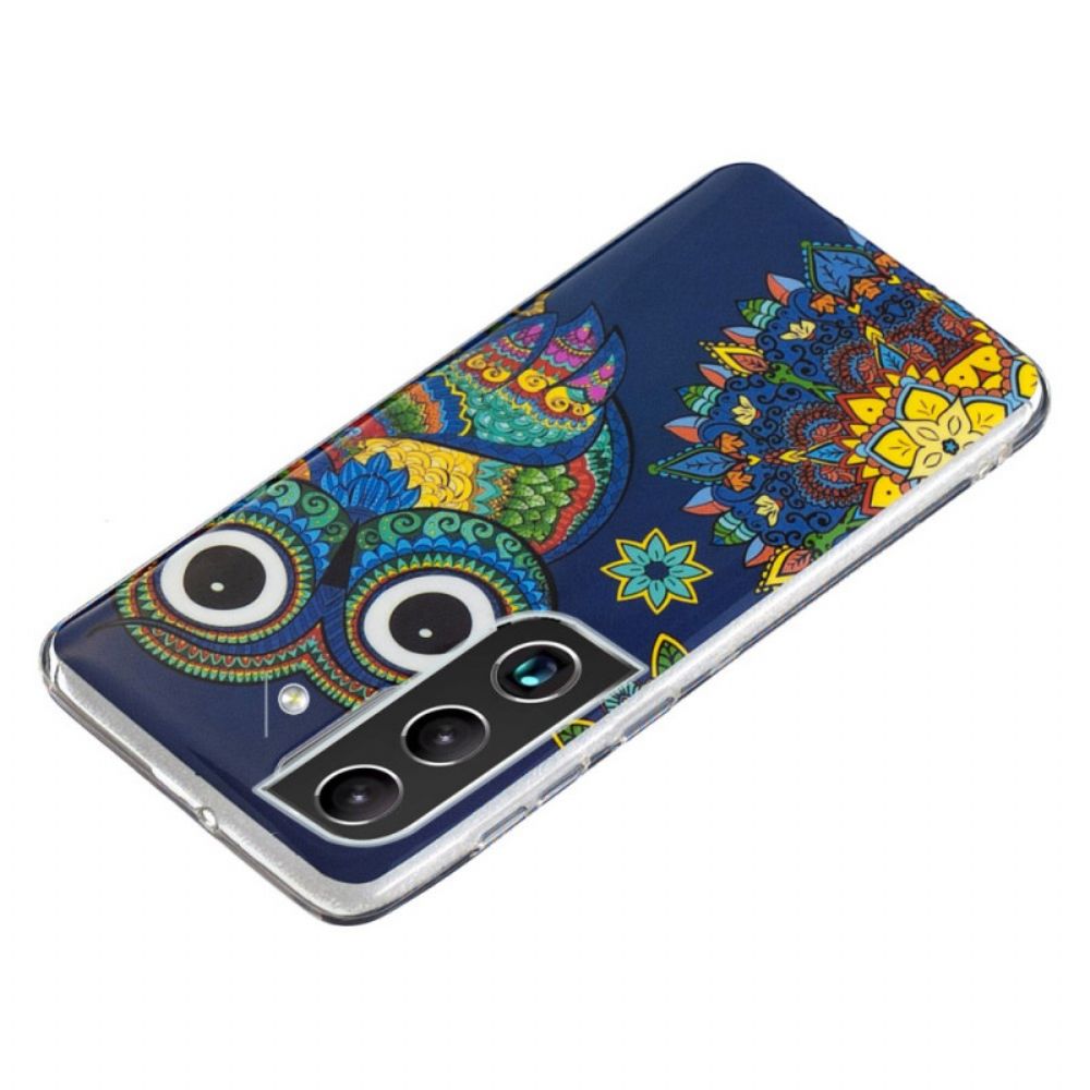 Hülle Für Samsung Galaxy S22 5G Fluoreszierende Mandala-eule