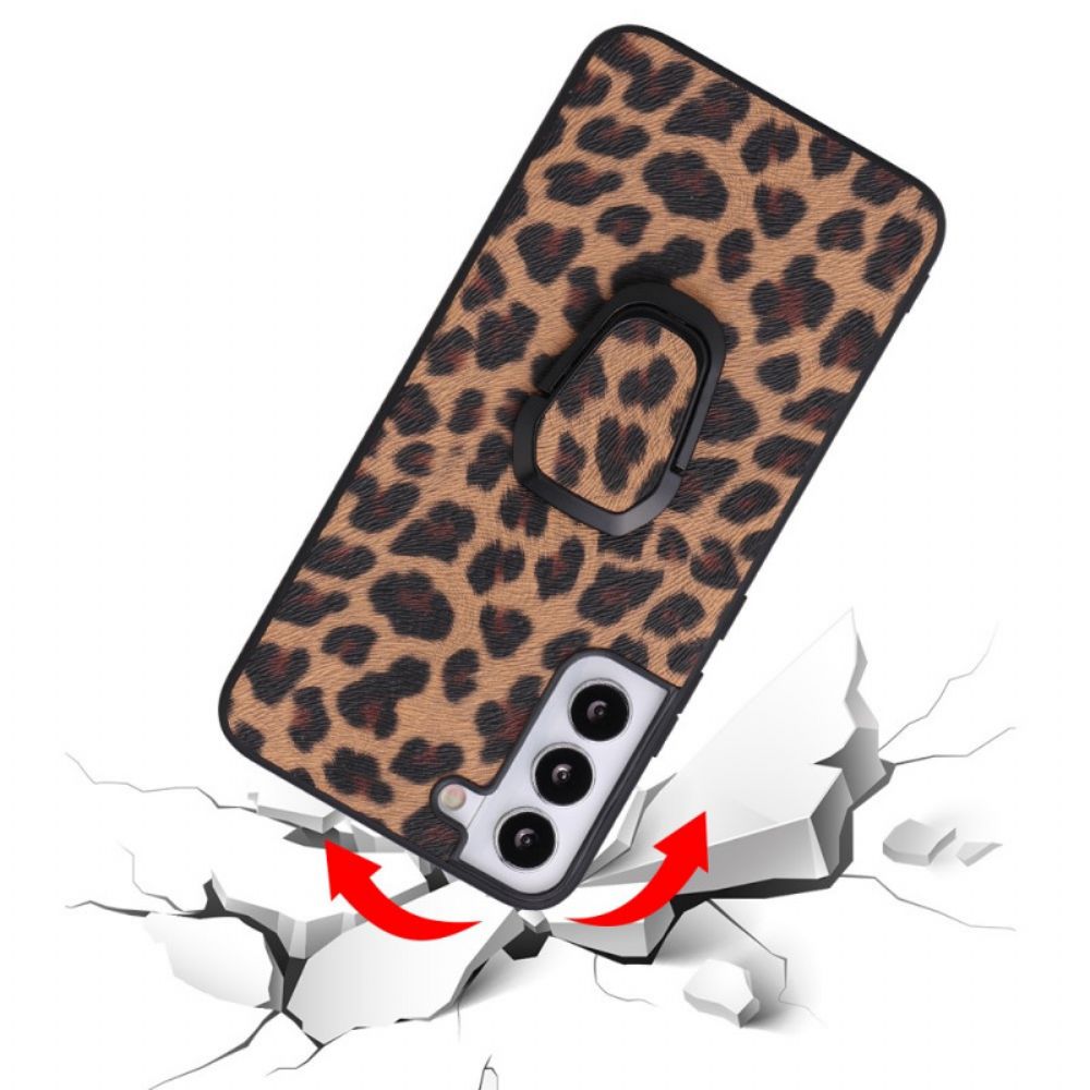 Hülle Für Samsung Galaxy S22 5G Leopard Style Ring-support