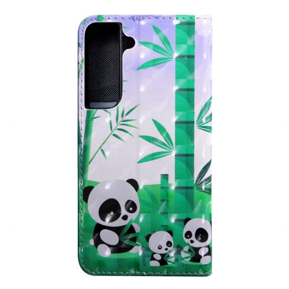 Lederhüllen Für Samsung Galaxy S22 5G Panda-familie