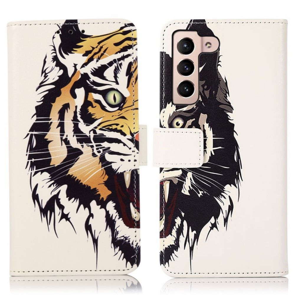 Lederhüllen Für Samsung Galaxy S22 5G Wilder Tiger