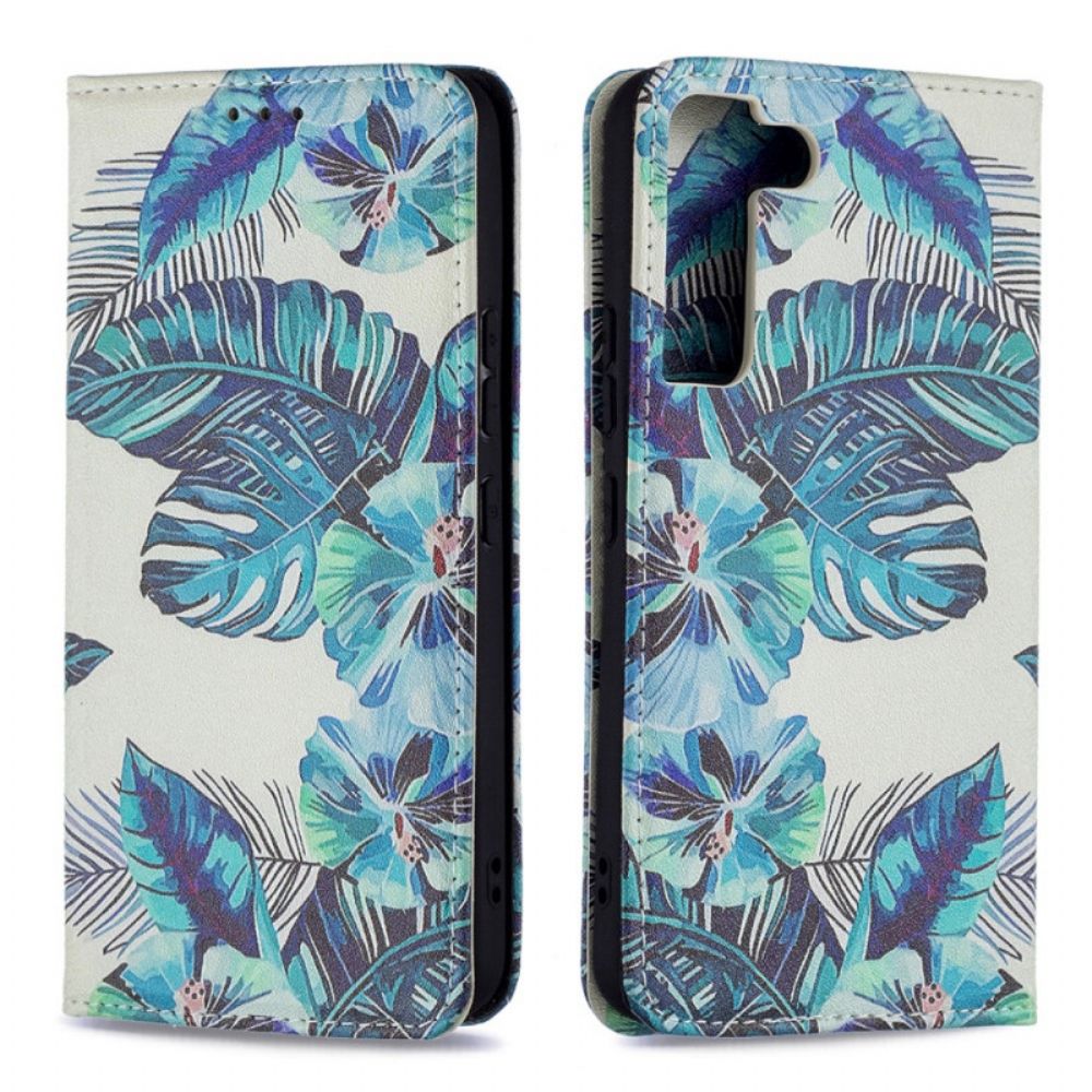 Schutzhülle Für Samsung Galaxy S22 5G Flip Case Blätter