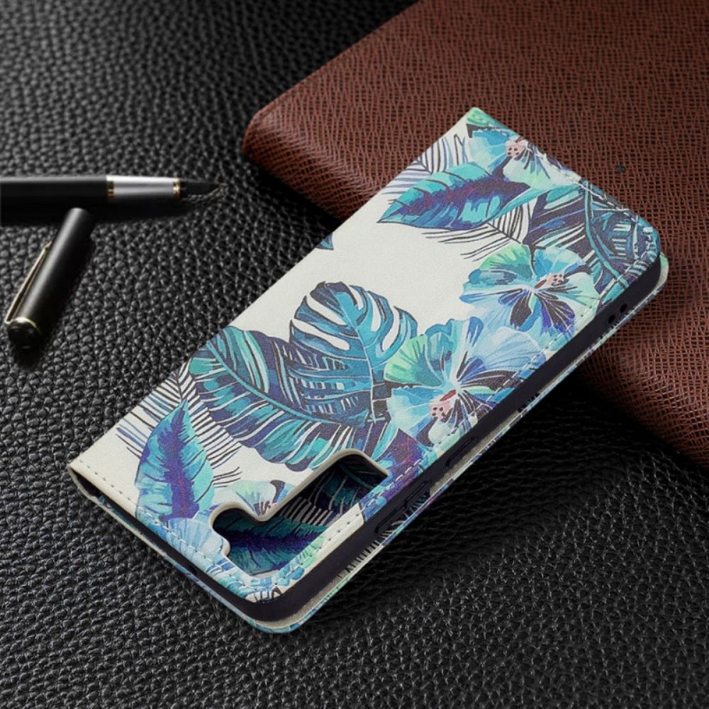 Schutzhülle Für Samsung Galaxy S22 5G Flip Case Blätter