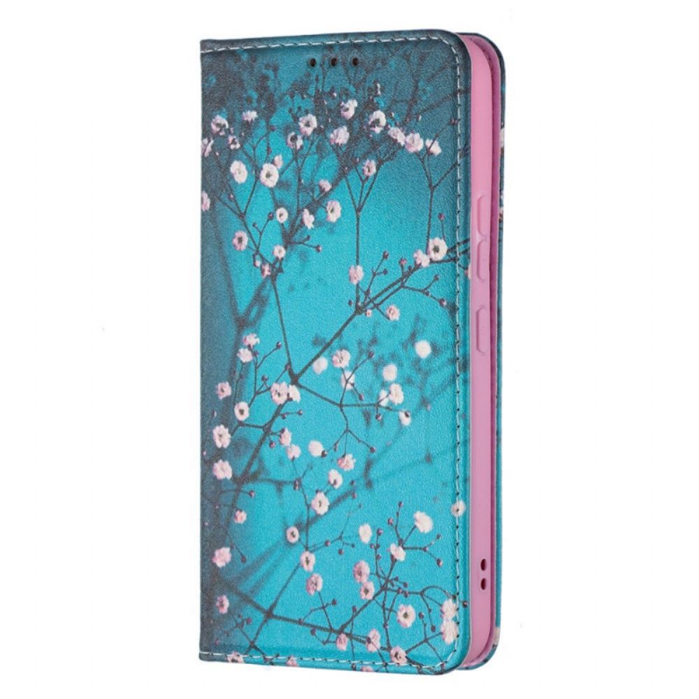 Schutzhülle Für Samsung Galaxy S22 5G Flip Case Blühende Zweige