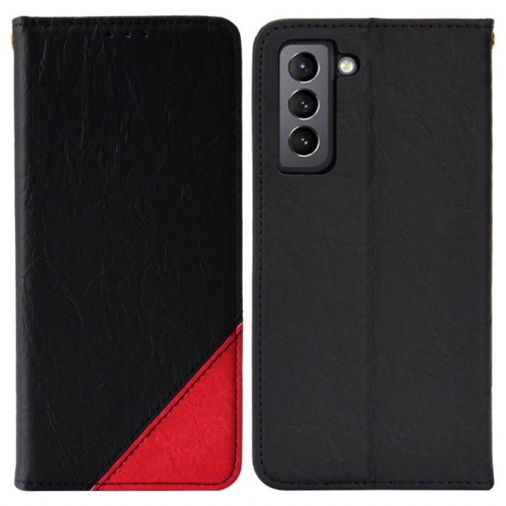 Schutzhülle Für Samsung Galaxy S22 5G Flip Case Farbiges Dreieck