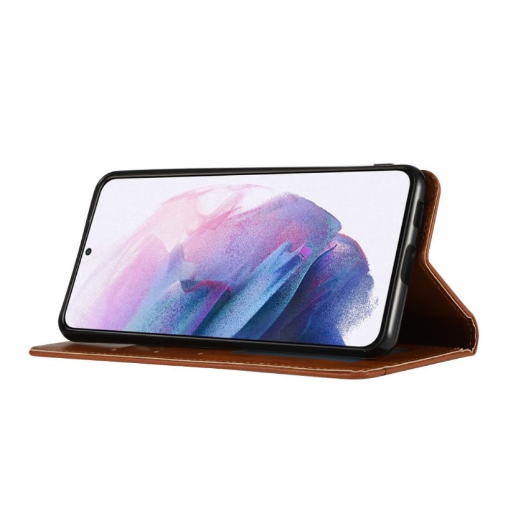 Schutzhülle Für Samsung Galaxy S22 5G Flip Case Kartenetui Aus Kunstleder