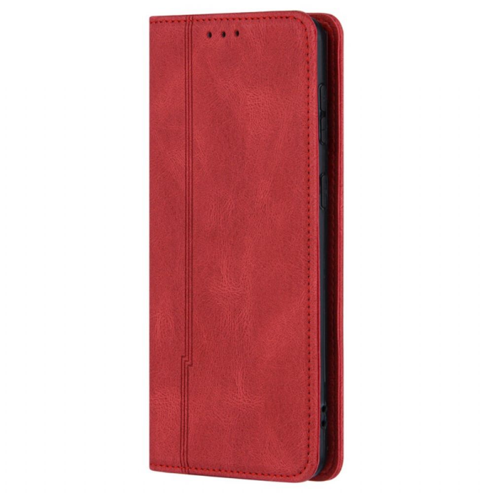 Schutzhülle Für Samsung Galaxy S22 5G Flip Case Line-leder-stil