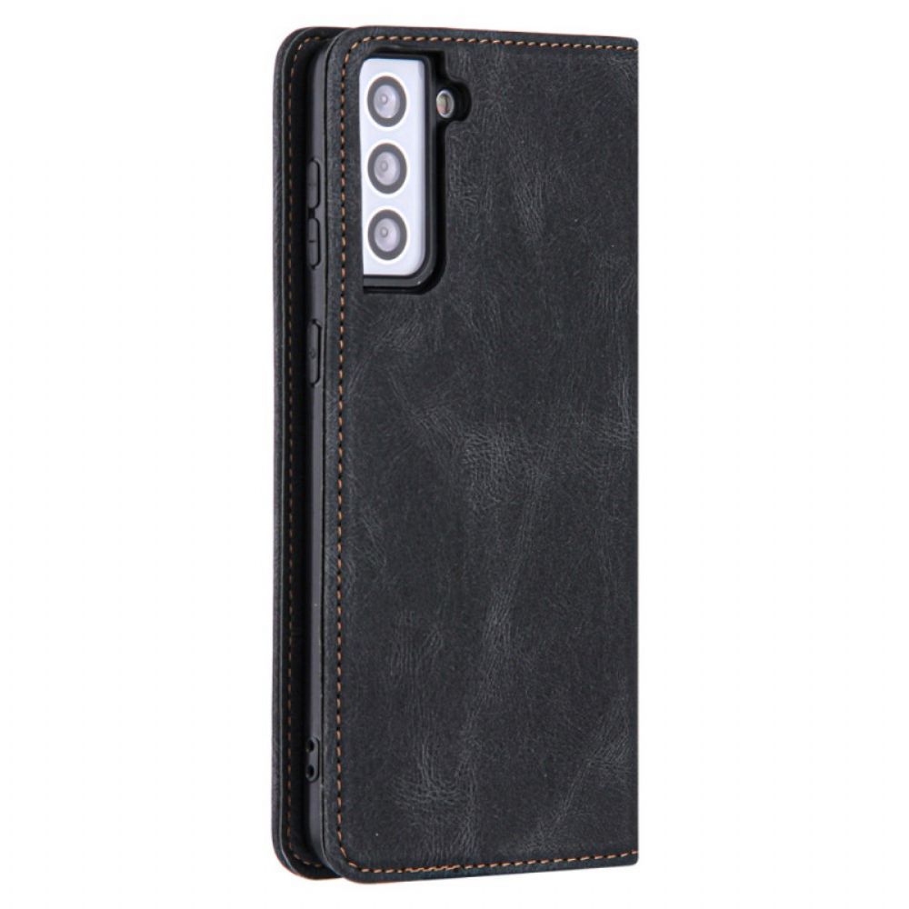 Schutzhülle Für Samsung Galaxy S22 5G Flip Case Line-leder-stil