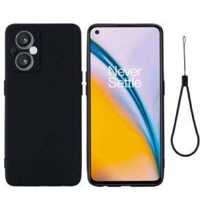 Hülle Für Oppo Reno 8 Lite Mit Kordel Armband Aus Flüssigem Silikon