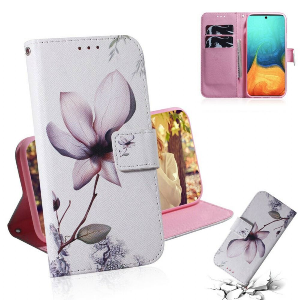 Flip Case Für Samsung Galaxy A71 Alte Rosenblüte