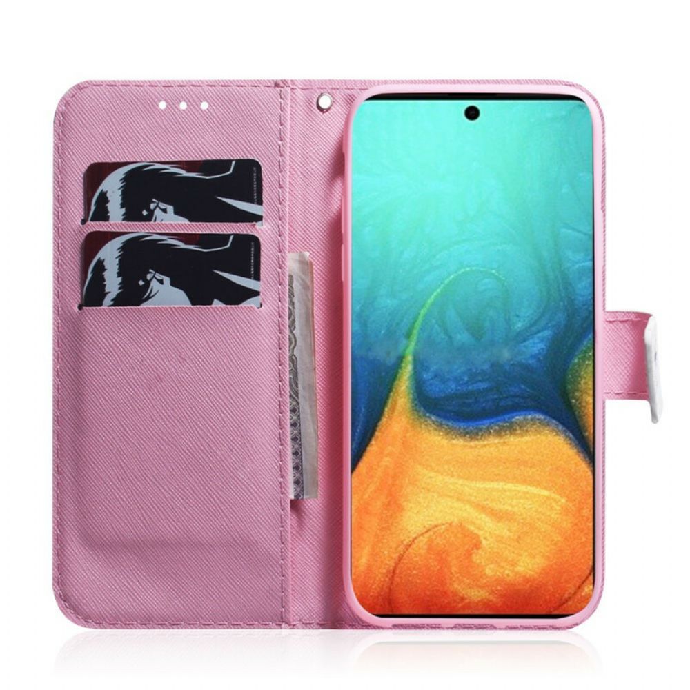 Flip Case Für Samsung Galaxy A71 Alte Rosenblüte