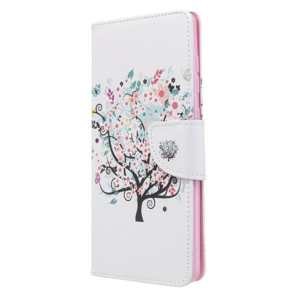 Flip Case Für Samsung Galaxy A71 Blumiger Baum