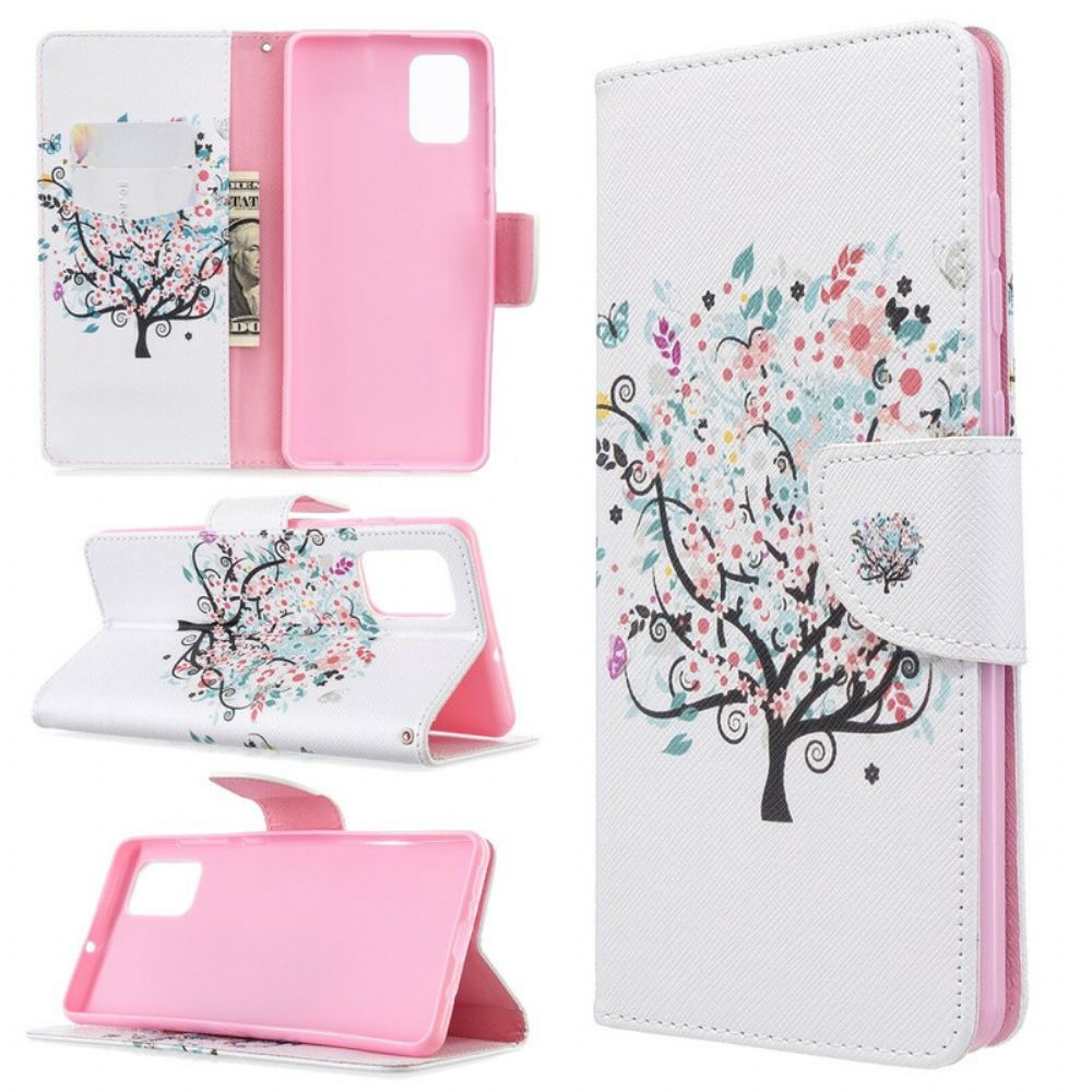 Flip Case Für Samsung Galaxy A71 Blumiger Baum