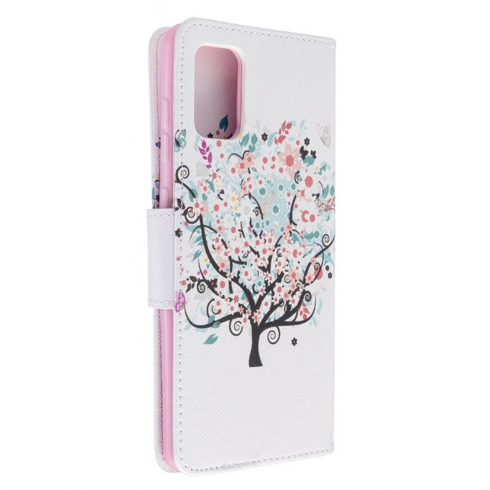 Flip Case Für Samsung Galaxy A71 Blumiger Baum