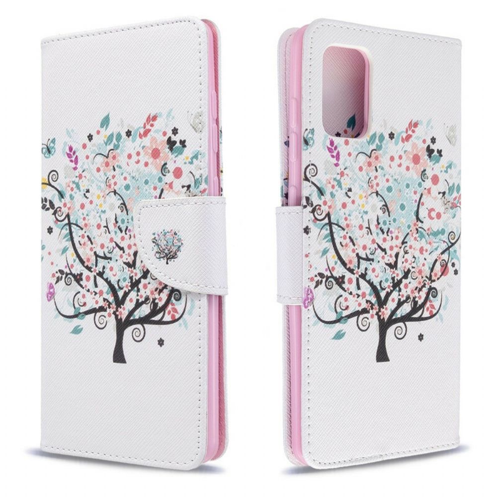 Flip Case Für Samsung Galaxy A71 Blumiger Baum