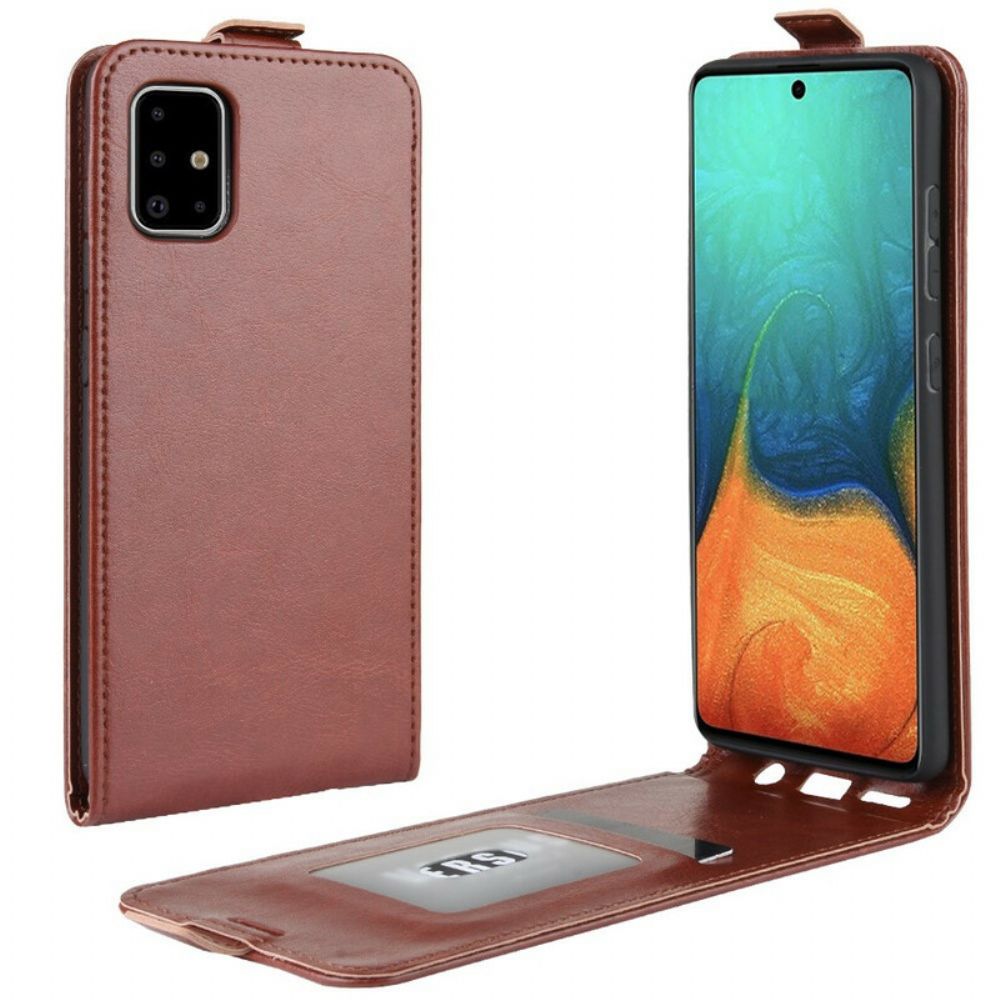 Flip Case Für Samsung Galaxy A71 Flip Case Faltbarer Ledereffekt