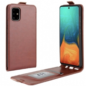 Flip Case Für Samsung Galaxy A71 Flip Case Faltbarer Ledereffekt