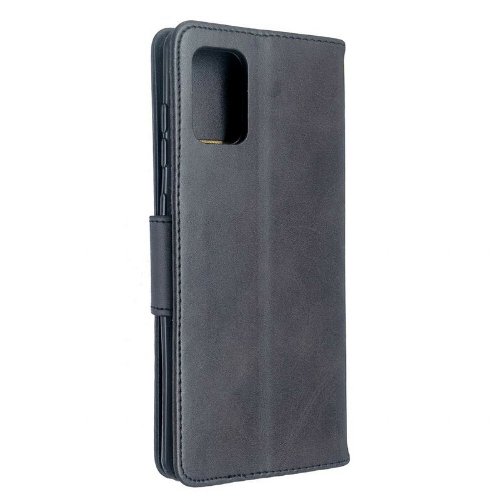 Flip Case Für Samsung Galaxy A71 Flip Case Glatte Schräge Klappe