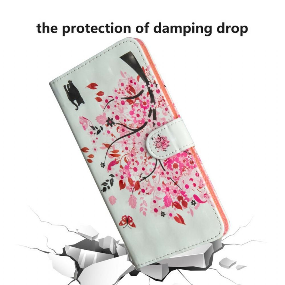 Flip Case Für Samsung Galaxy A71 Rosa Baum