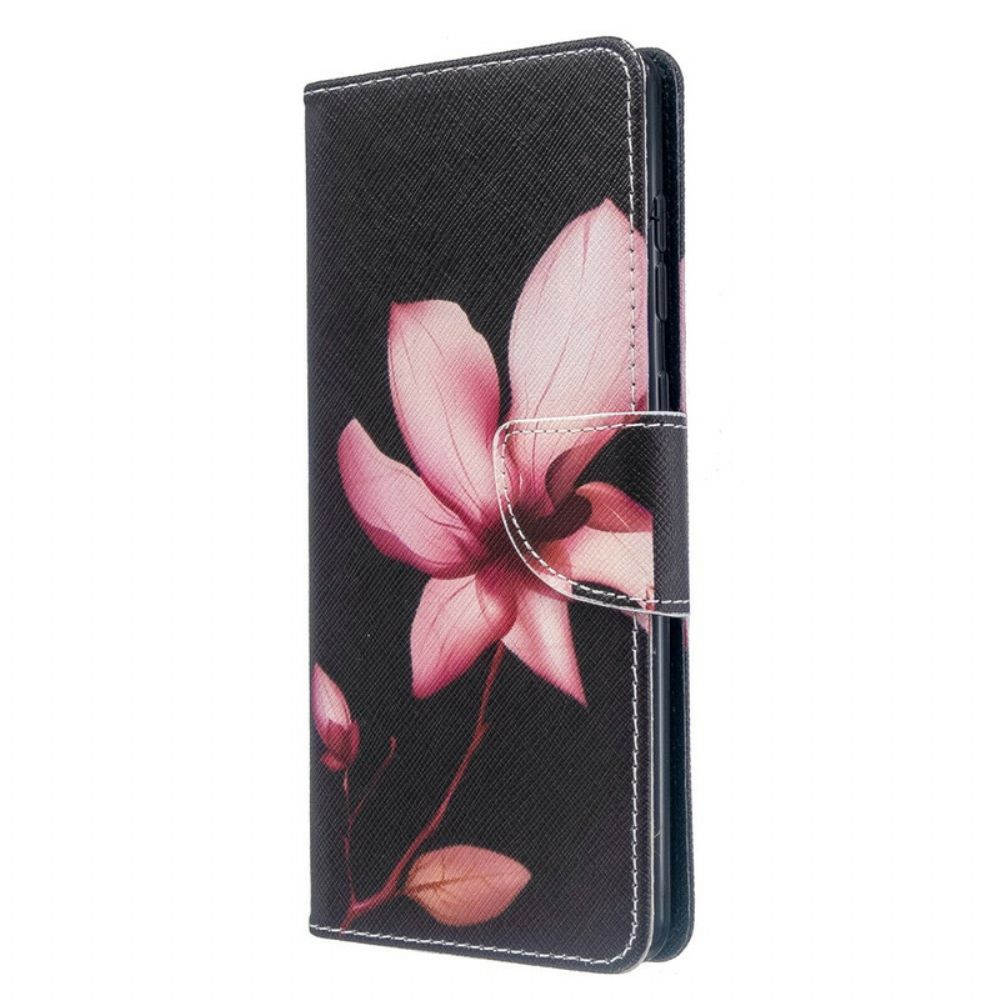 Flip Case Für Samsung Galaxy A71 Rosa Blume