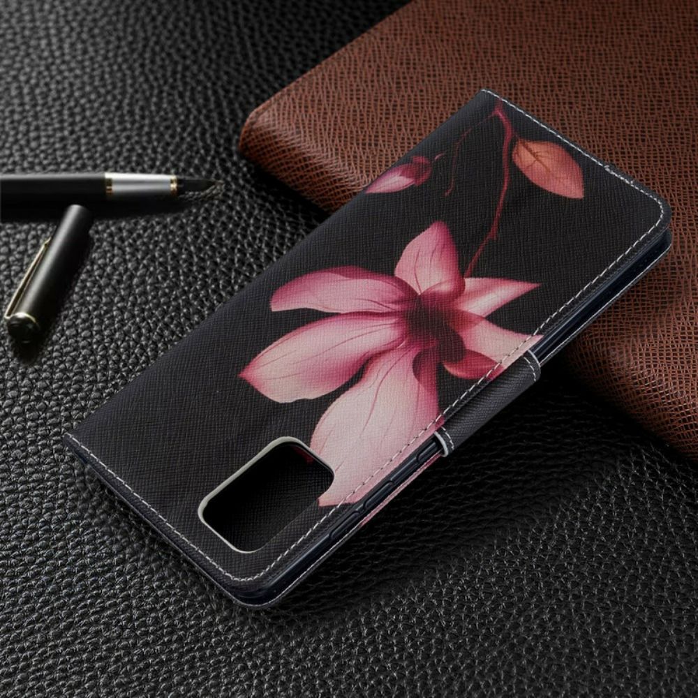 Flip Case Für Samsung Galaxy A71 Rosa Blume