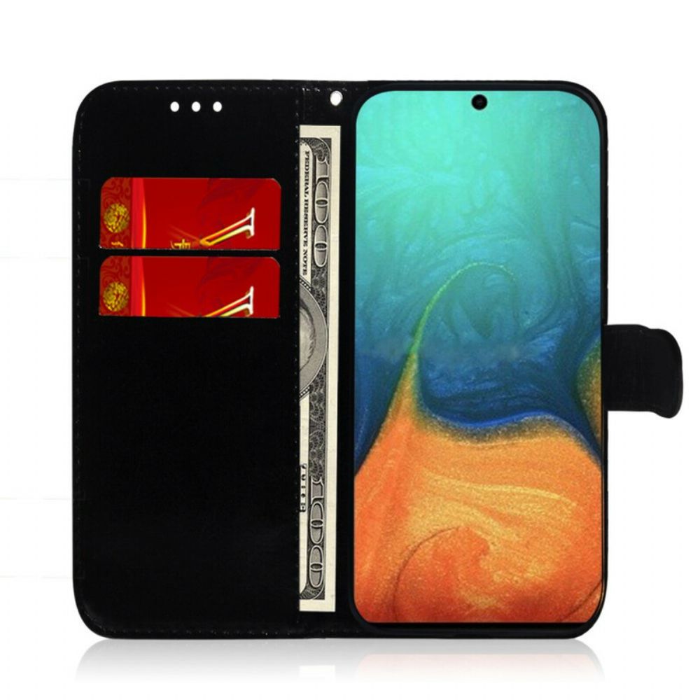 Flip Case Für Samsung Galaxy A71 Spiegelabdeckung Aus Kunstleder