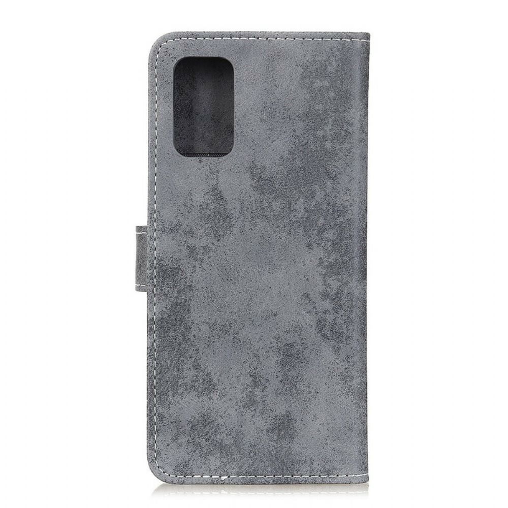 Flip Case Für Samsung Galaxy A71 Vintage-leder-effekt