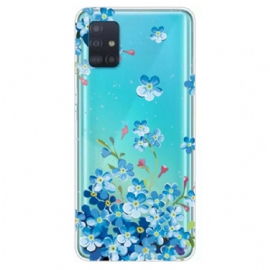 Handyhülle Für Samsung Galaxy A71 Blaue Blumen