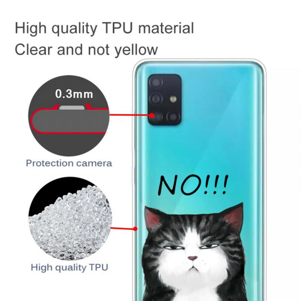 Handyhülle Für Samsung Galaxy A71 Die Katze Die Nein Sagt