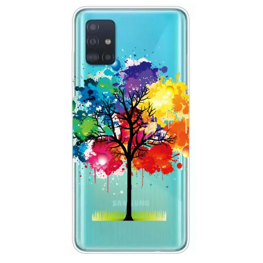 Handyhülle Für Samsung Galaxy A71 Transparenter Aquarellbaum