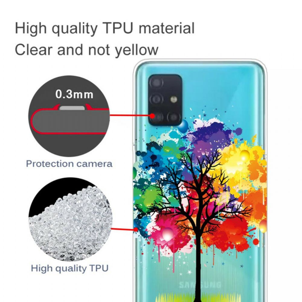 Handyhülle Für Samsung Galaxy A71 Transparenter Aquarellbaum