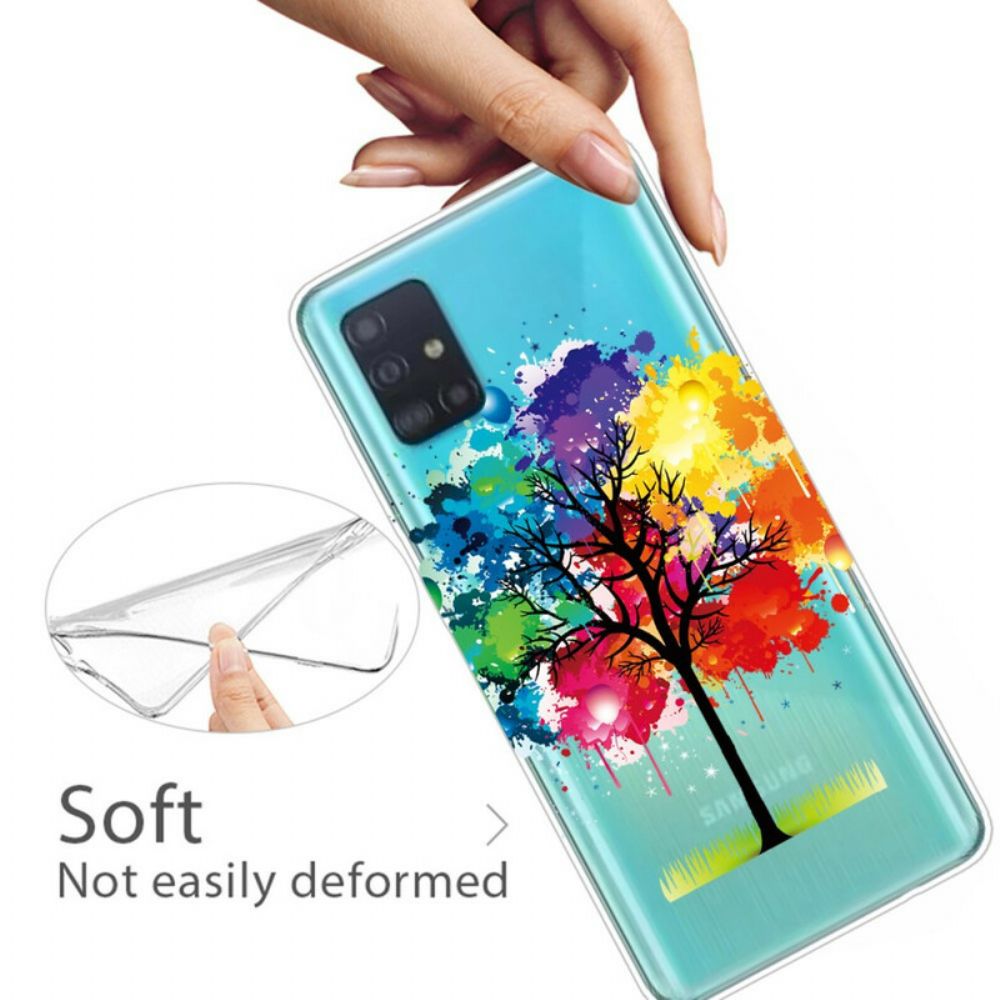 Handyhülle Für Samsung Galaxy A71 Transparenter Aquarellbaum