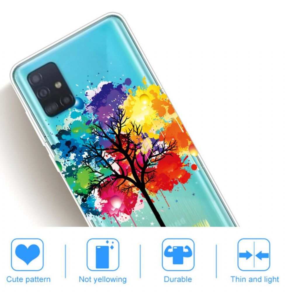 Handyhülle Für Samsung Galaxy A71 Transparenter Aquarellbaum