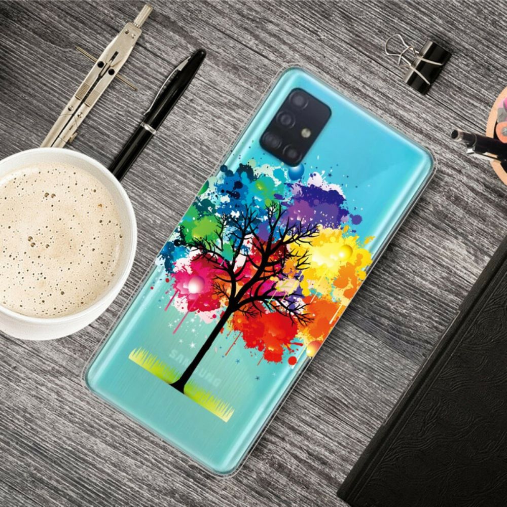 Handyhülle Für Samsung Galaxy A71 Transparenter Aquarellbaum