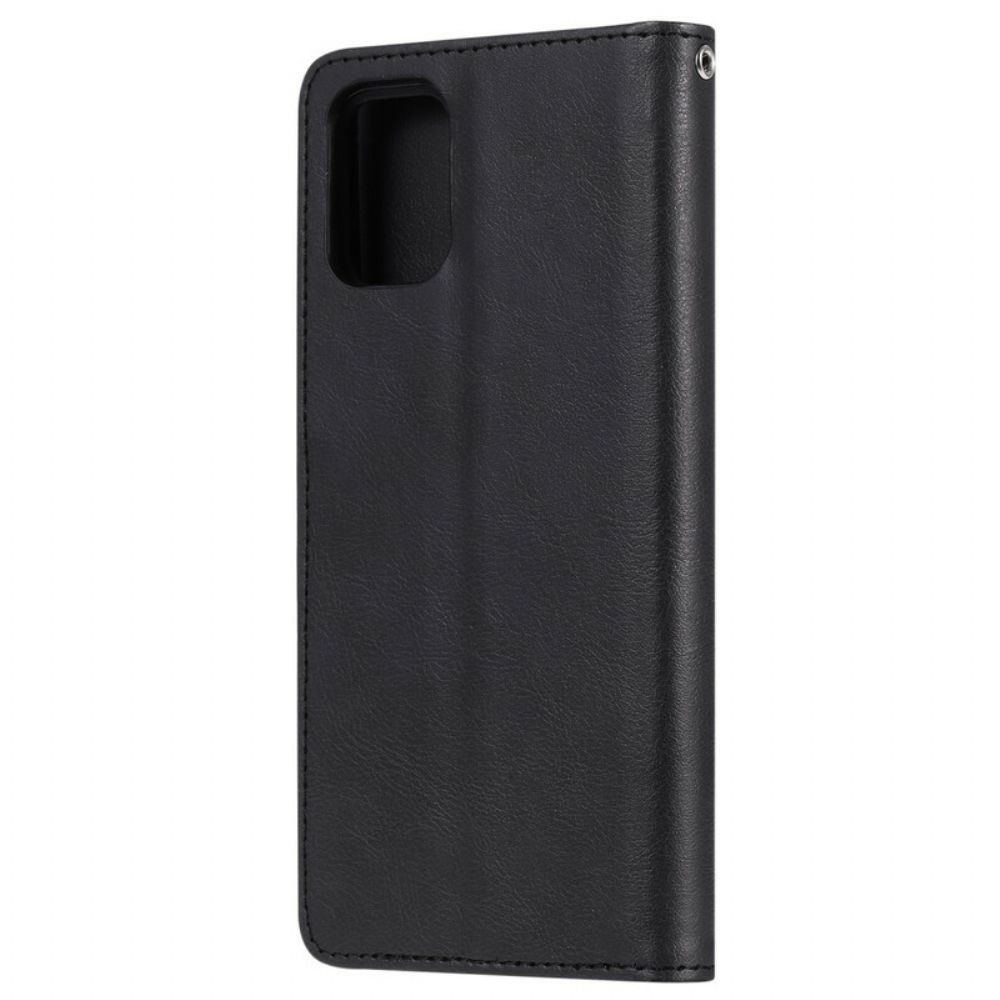 Hülle Flip Case Für Samsung Galaxy A71 Abnehmbar Und Umhängeband