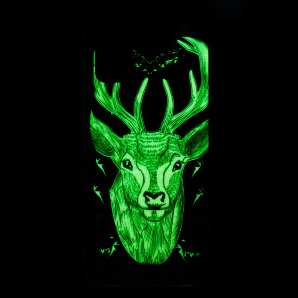 Hülle Für Samsung Galaxy A71 Fluoreszierender Majestätischer Hirsch