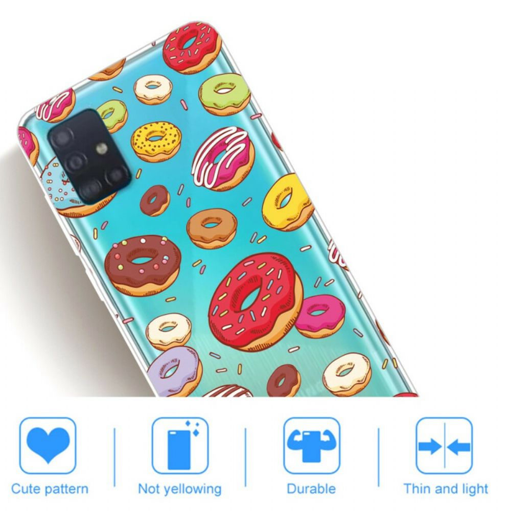 Hülle Für Samsung Galaxy A71 Liebe Donuts