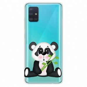 Hülle Für Samsung Galaxy A71 Transparenter Trauriger Panda