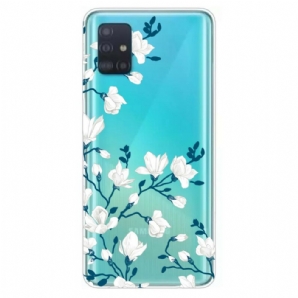 Hülle Für Samsung Galaxy A71 Weiße Blumen