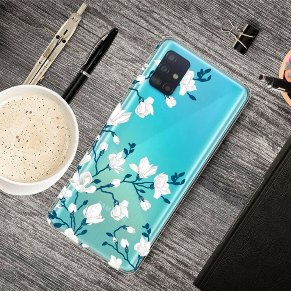 Hülle Für Samsung Galaxy A71 Weiße Blumen