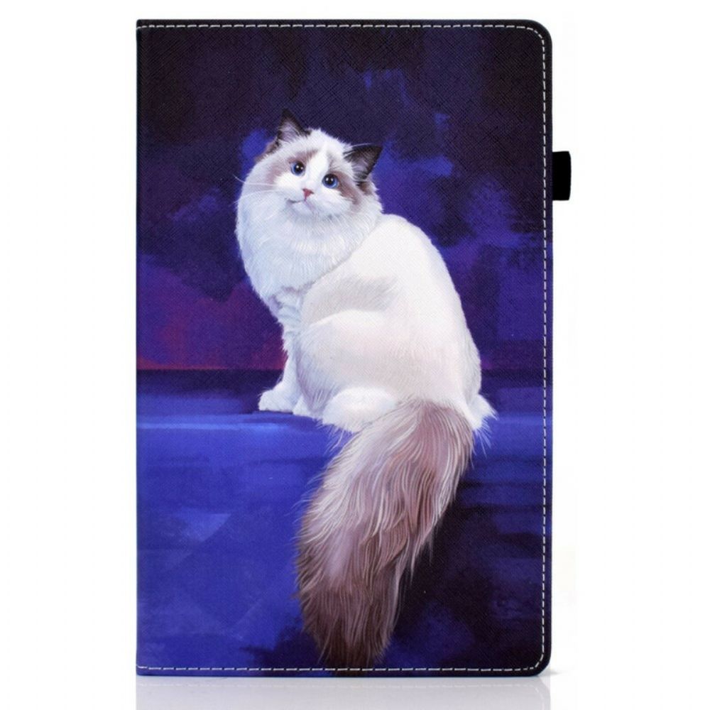 Case Für Samsung Galaxy Tab A7 Lite Weiße Katze