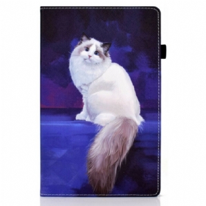 Case Für Samsung Galaxy Tab A7 Lite Weiße Katze