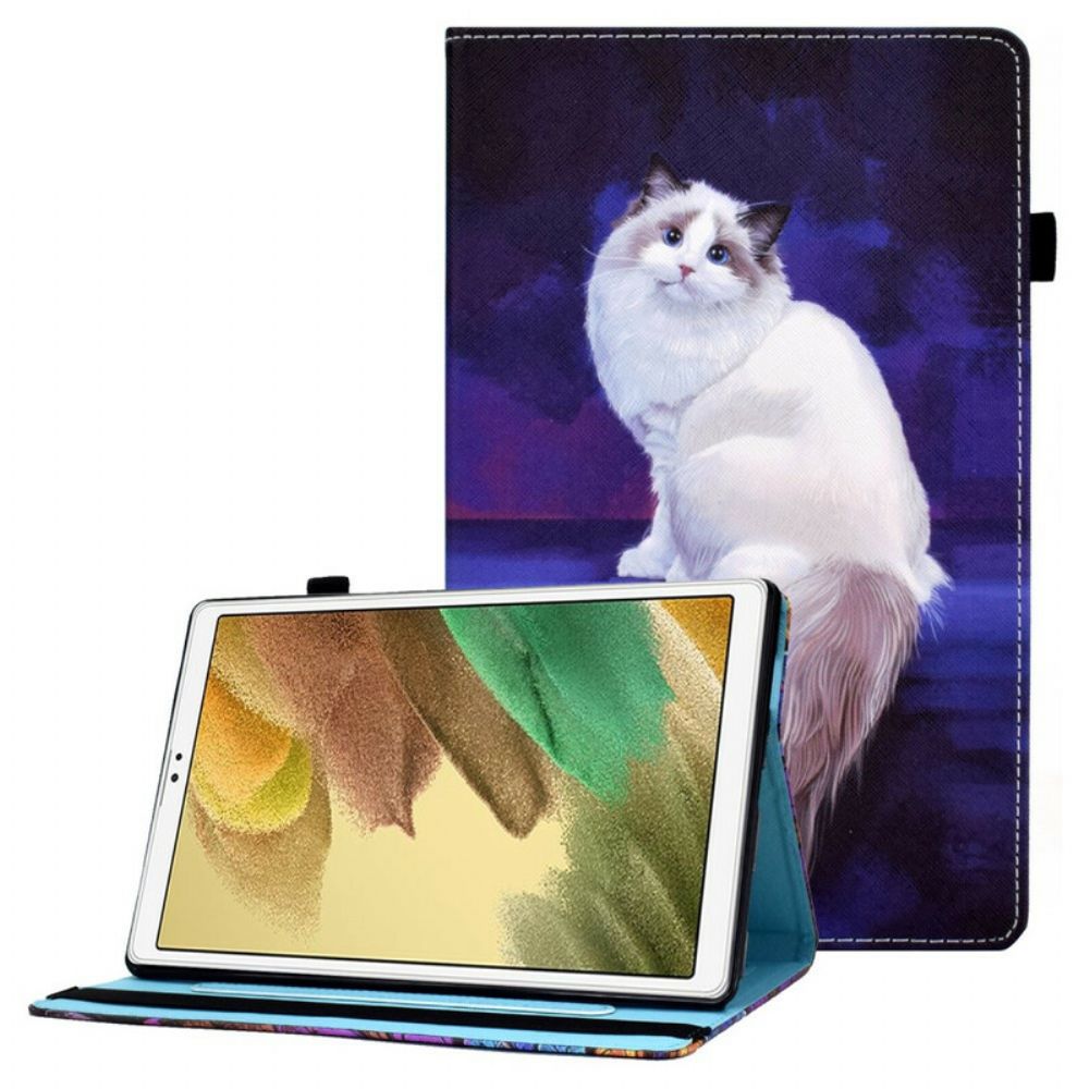 Case Für Samsung Galaxy Tab A7 Lite Weiße Katze